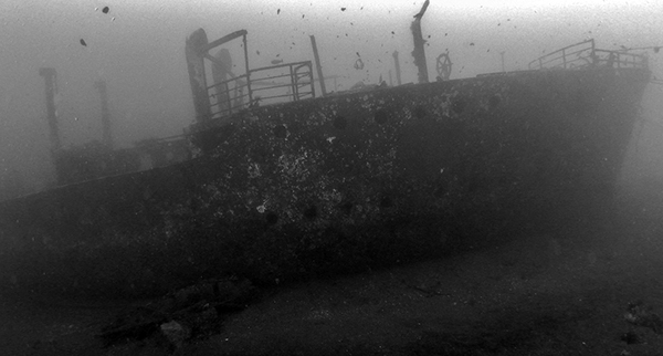 Penyelaman wreck, kapal karam, tech dive bali